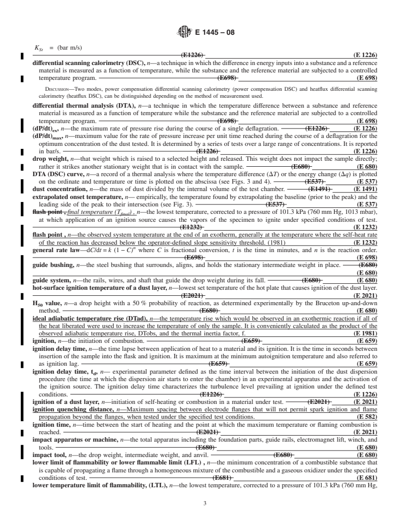 REDLINE ASTM E1445-08 - Standard Terminology Relating to  Hazard Potential of Chemicals