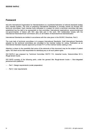 ISO 18479-2:2016 ISO 18479-2:2016 - Rough-terrain trucks -- Non-integrated personnel work platforms - Page 4 preview