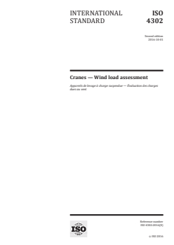 ISO 4302:2016 - Cranes — Wind load assessment
Released:9/19/2016 - Page 1 preview