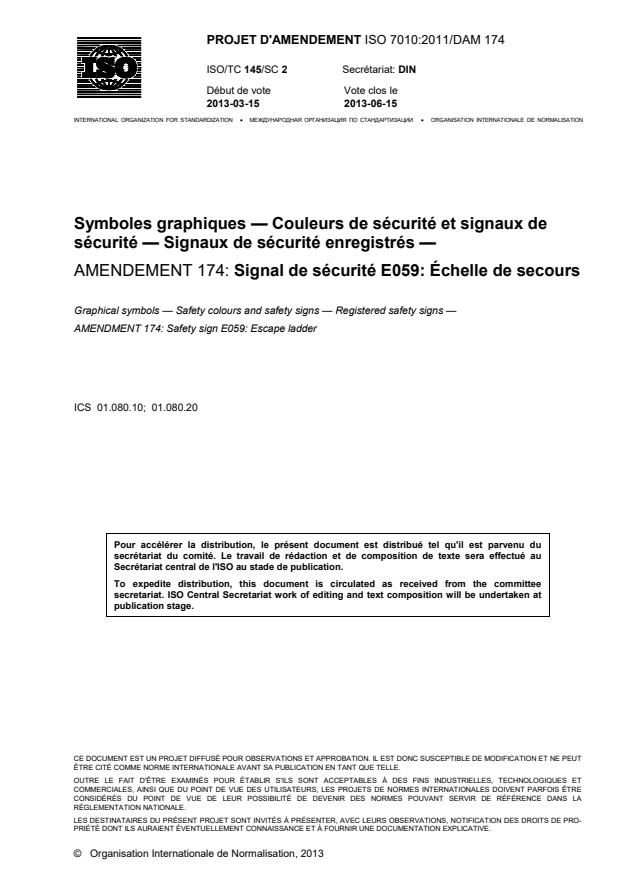 ISO 7010:2011/DAmd 174