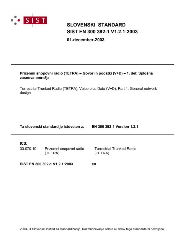 EN 300 392-1 V1.2.1:2003