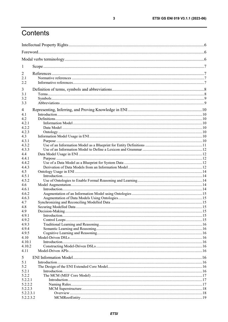 ETSI GS ENI 019 V3.1.1 (2023-06) - Experiential Networked Intelligence (ENI); Representing, Inferring, and Proving Knowledge in ENI