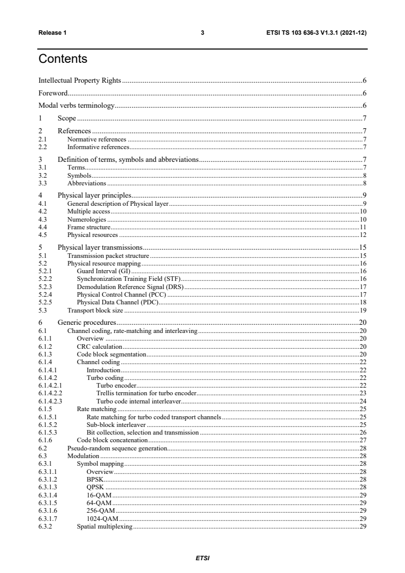 ETSI TS 103 636-3 V1.3.1 (2021-12) - DECT-2020 New Radio (NR); Part 3: Physical layer; Release 1