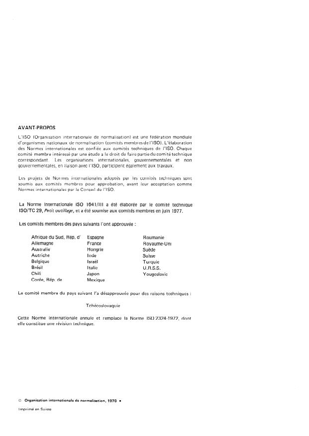 ISO 1641-3:1978 ISO 1641-3:1978 - Fraises cylindriques 2 tailles et fraises a rainurer - Page 2 preview