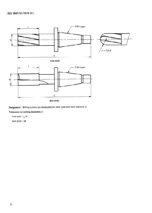 ISO 1641-3:1978 ISO 1641-3:1978 - End mills and slot drills - Page 4 preview