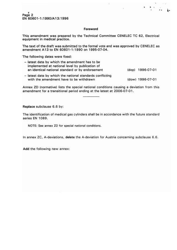 EN 60601-1:1990/A13:1996 EN 60601-1:1995/A13:1998 - Page 4 preview