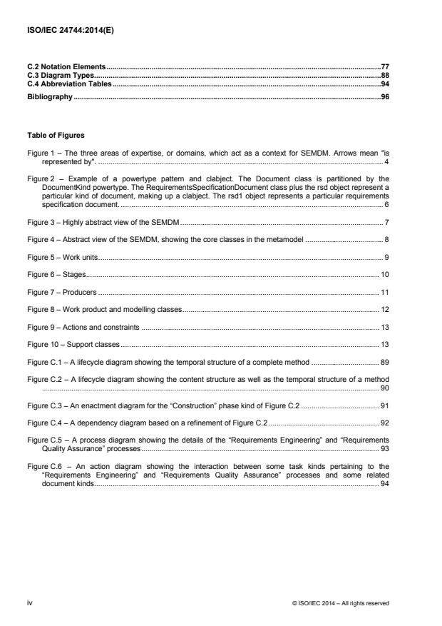ISO/IEC 24744:2014 ISO/IEC 24744:2014 - Software engineering -- Metamodel for development methodologies - Page 4 preview