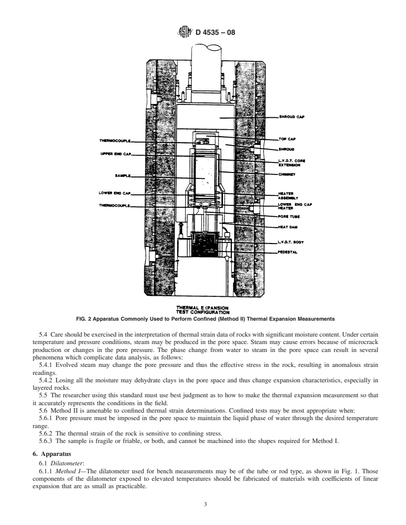 REDLINE ASTM D4535-08 - Standard Test Methods for  Measurement of Thermal Expansion of Rock Using Dilatometer