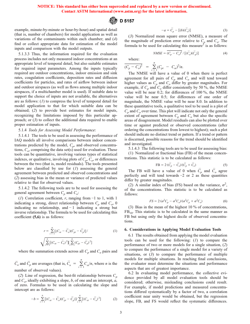 ASTM D5157-97 - Standard Guide for Statistical Evaluation of Indoor Air Quality Models