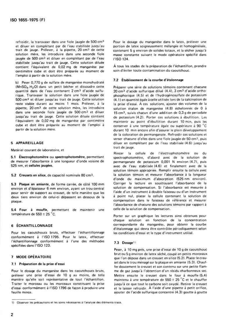 ISO 1655:1975 ISO 1655:1975 - Raw rubber and rubber latex — Determination of manganese content — Potassium periodate photometric method
Released:5/1/1975 - Page 4 preview