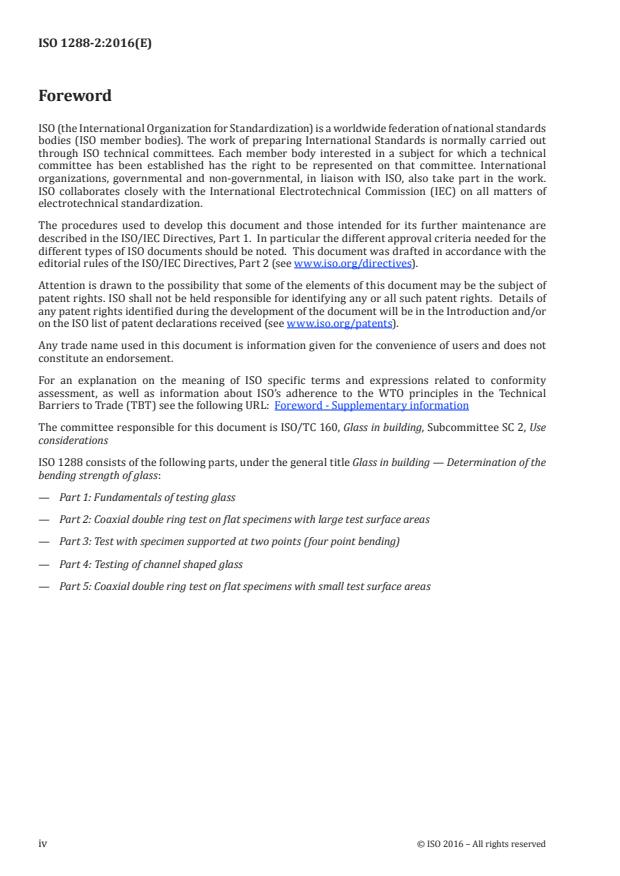 ISO 1288-2:2016 ISO 1288-2:2016 - Glass in building -- Determination of the bending strength of glass - Page 4 preview