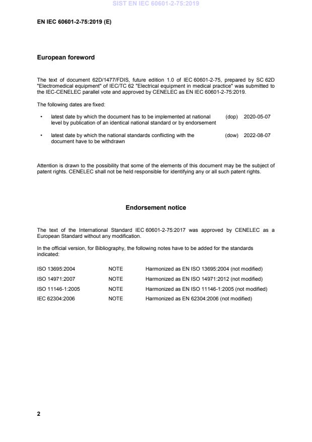 SIST EN IEC 60601-2-75:2019 SIST EN IEC 60601-2-75:2019 - Page 4 preview