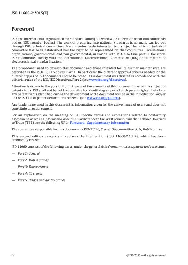 ISO 11660-2:2015 ISO 11660-2:2015 - Cranes -- Access, guards and restraints - Page 4 preview