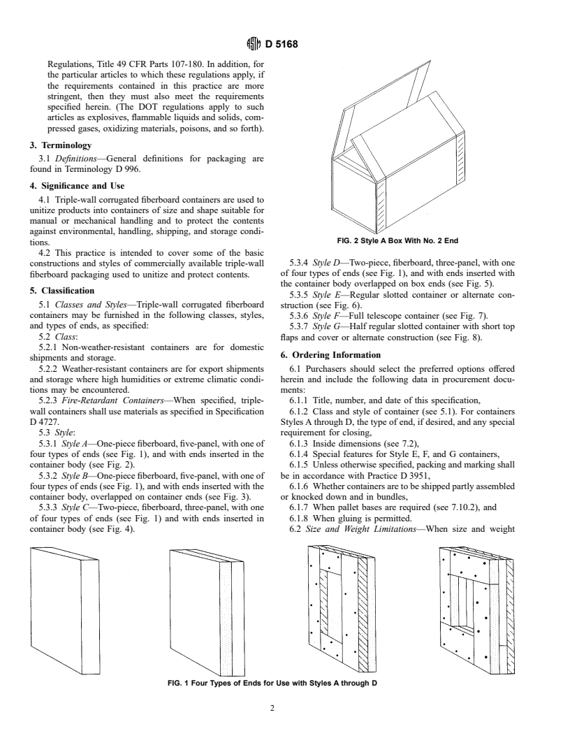 ASTM D5168-98 - Standard Practice for Fabrication and Closure of Triple-Wall Corrugated Fiberboard Containers