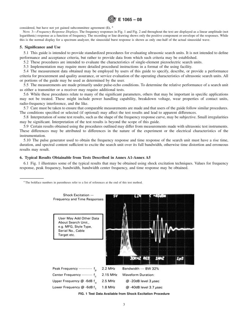 REDLINE ASTM E1065-08 - Standard Guide for  Evaluating Characteristics of Ultrasonic Search Units