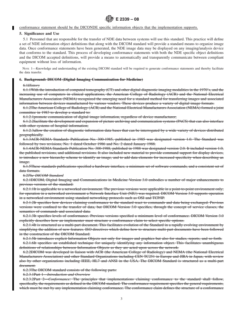 REDLINE ASTM E2339-08 - Standard Practice for Digital Imaging and Communication in Nondestructive Evaluation (DICONDE)