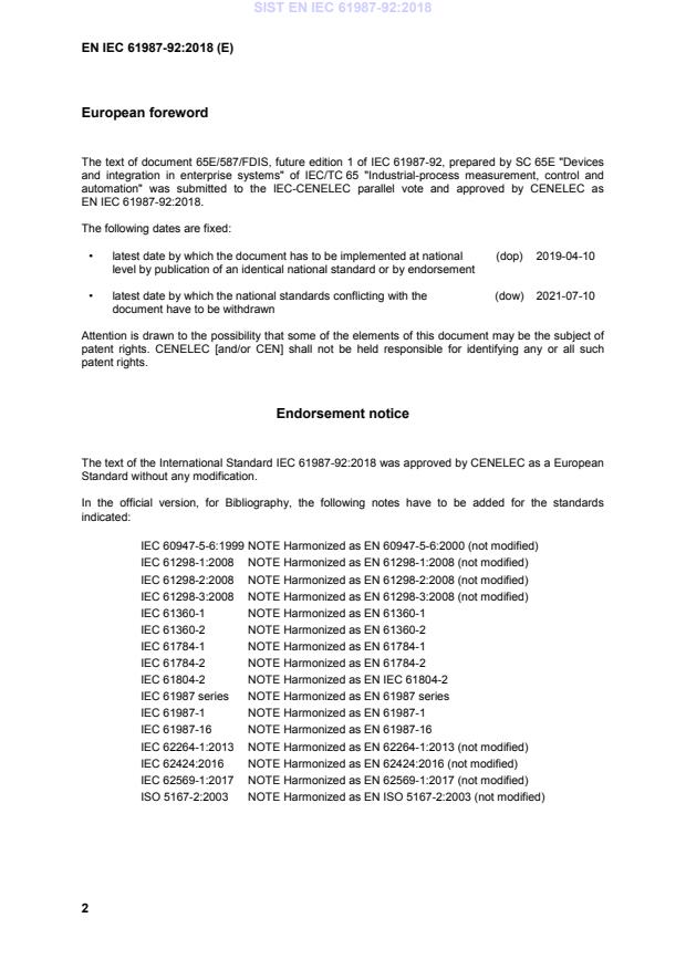 SIST EN IEC 61987-92:2018 SIST EN IEC 61987-92:2018 - Page 4 preview