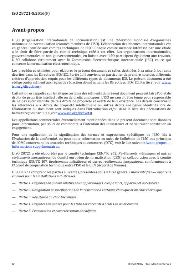 ISO 28721-5:2016 ISO 28721-5:2016 - Emaux vitrifiés -- Appareils émaillés pour les installations industrielles - Page 4 preview