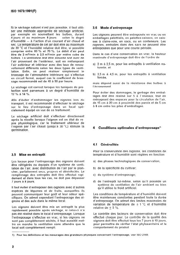 ISO 1673:1991 ISO 1673:1991 - Oignons -- Guide pour l'entreposage - Page 4 preview