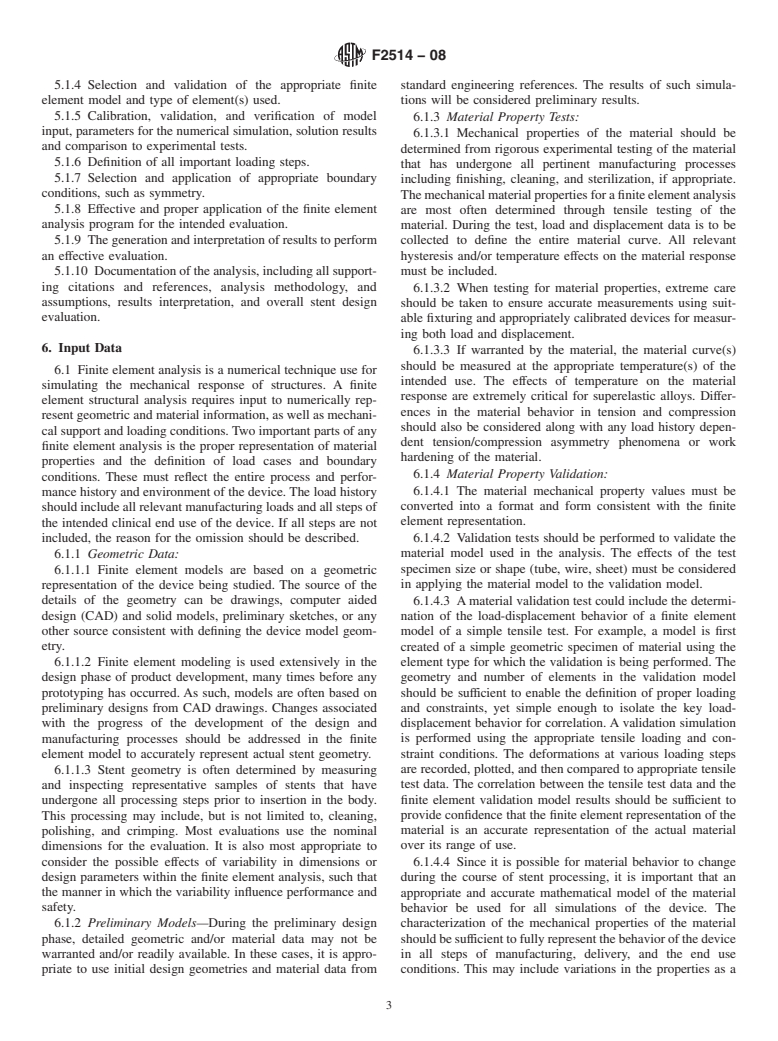 ASTM F2514-08 - Standard Guide for Finite Element Analysis (FEA) of Metallic Vascular Stents Subjected to Uniform Radial Loading