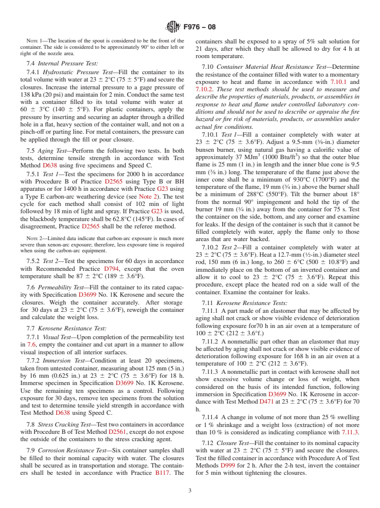 ASTM F976-08 - Standard Specification for  Portable Kerosene and Diesel Containers for Consumer Use (Withdrawn 2017)