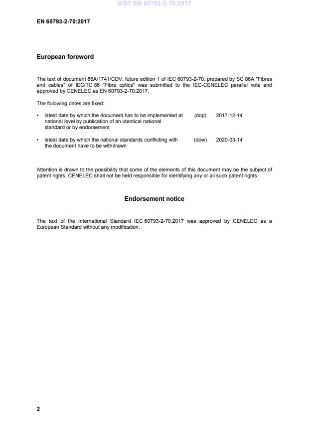 EN 60793-2-70:2017 EN 60793-2-70:2017 - BARVE - Page 4 preview