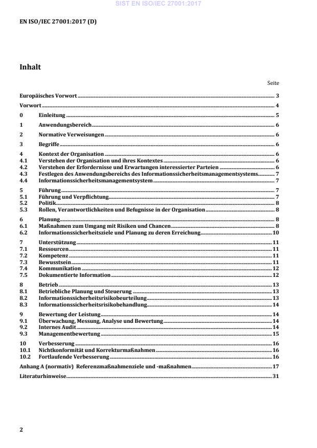 SIST EN ISO/IEC 27001:2017 SIST EN ISO/IEC 27001:2017 (DE) - Page 4 preview