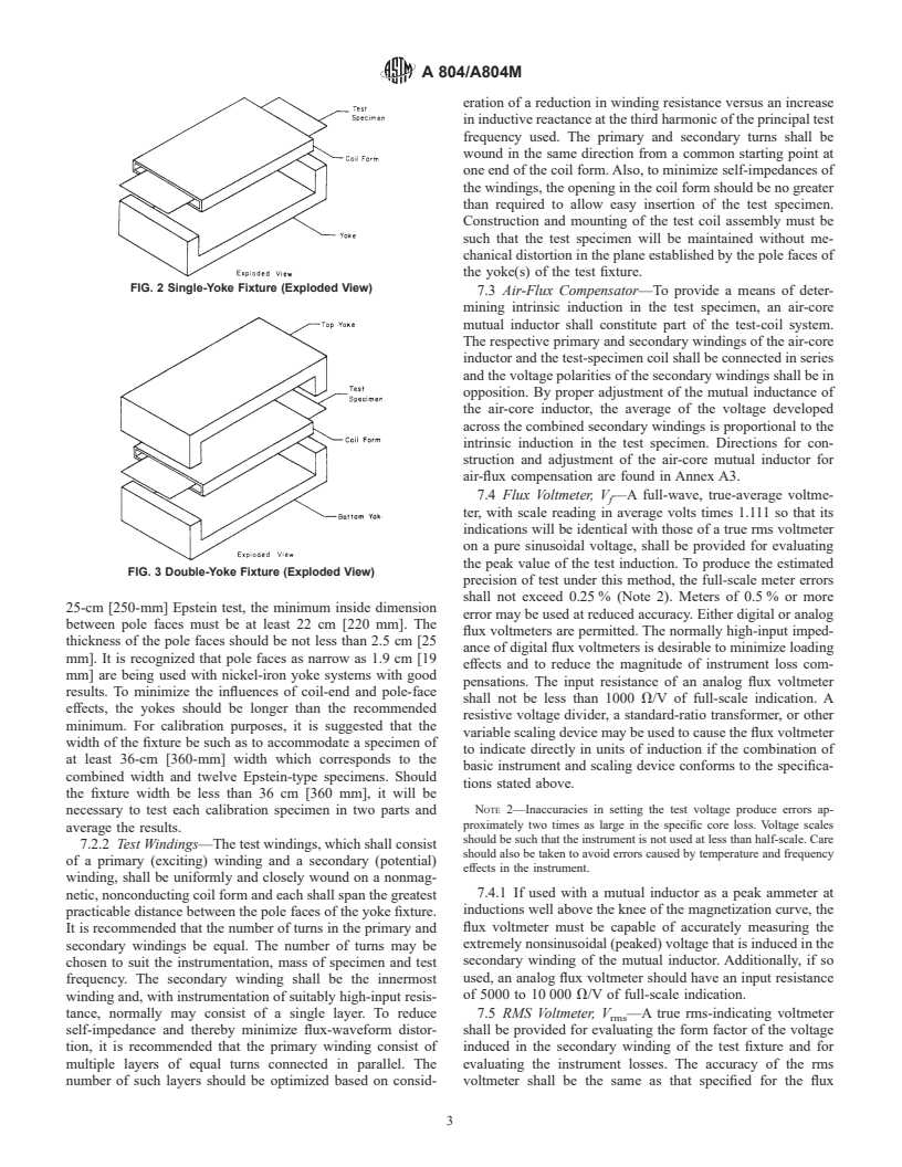 ASTM A804/A804M-99 - Standard Test Methods for Alternating-Current Magnetic Properties of Materials at Power Frequencies Using Sheet-Type Test Specimens