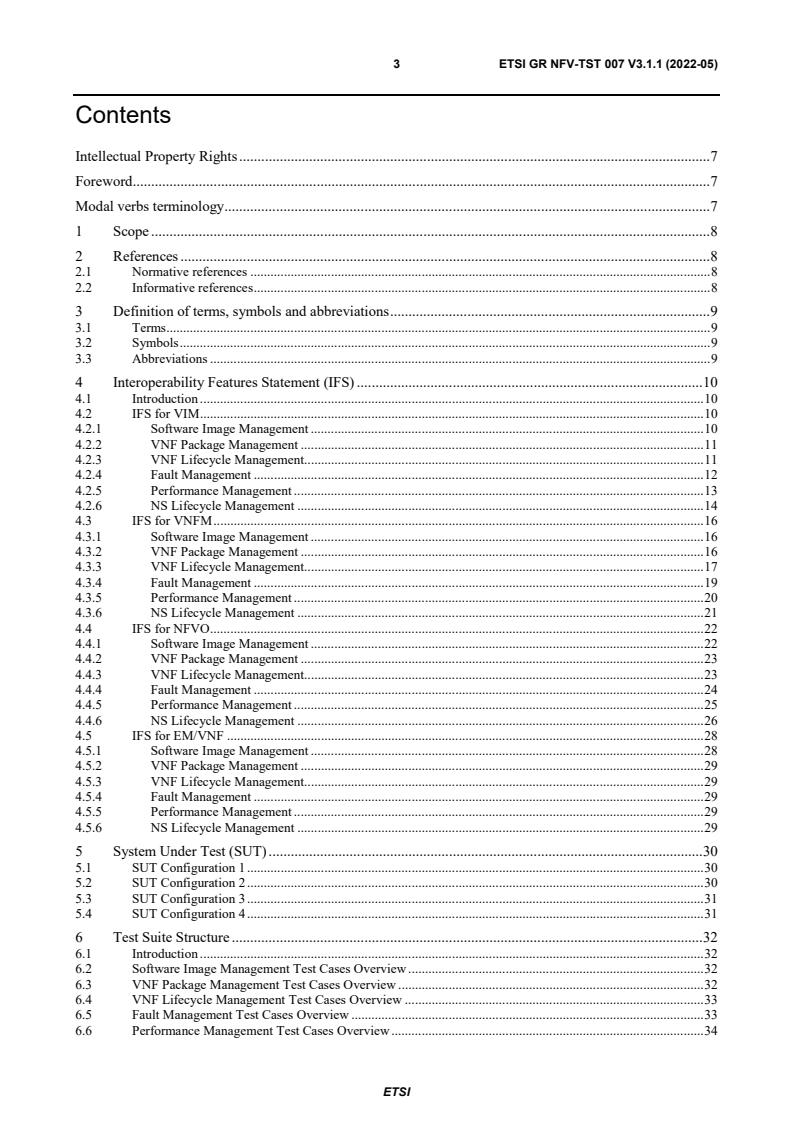 ETSI GR NFV-TST 007 V3.1.1 (2022-05) - Network Functions Virtualisation (NFV) Release 3; Testing; Guidelines on Interoperability Testing for MANO