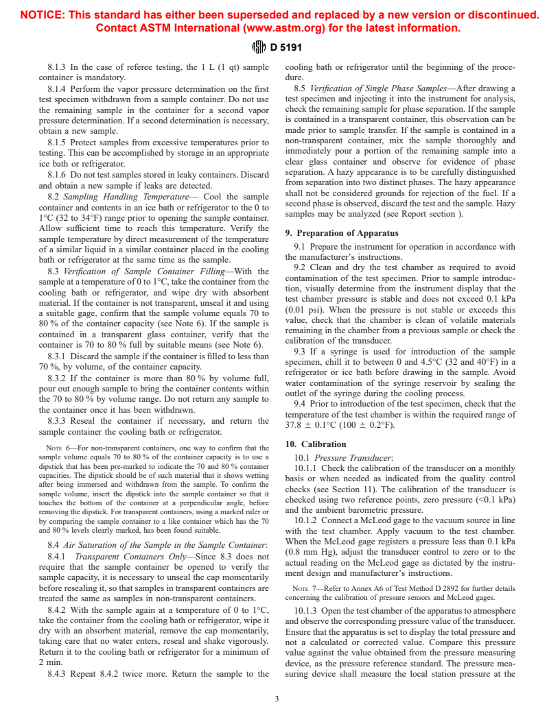 ASTM D5191-01 - Standard Test Method for Vapor Pressure of Petroleum Products (Mini Method)