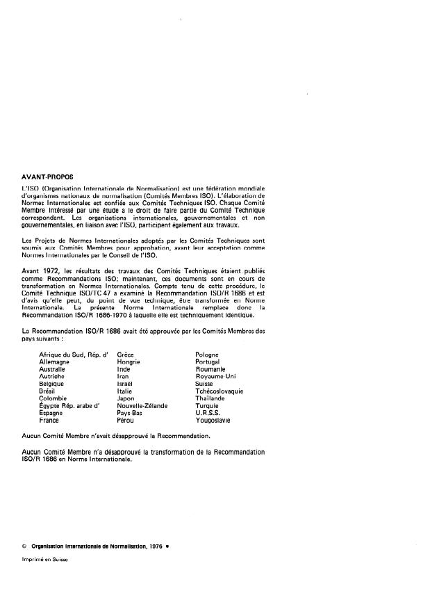 ISO 1686:1976 ISO 1686:1976 - Silicates de sodium et de potassium a usage industriel -- Échantillons et technique des essais -- Généralités - Page 2 preview