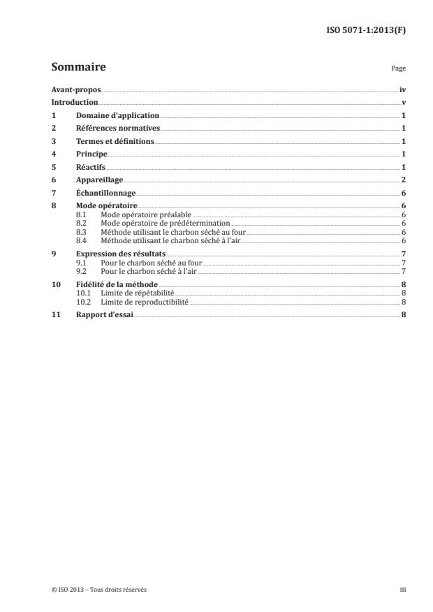 ISO 5071-1:2013 - Charbons bruns et lignites -- Détermination des matieres volatiles dans l'échantillon pour analyse