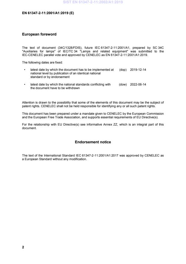 SIST EN 61347-2-11:2002/A1:2019 SIST EN 61347-2-11:2002/A1:2019 - Page 4 preview