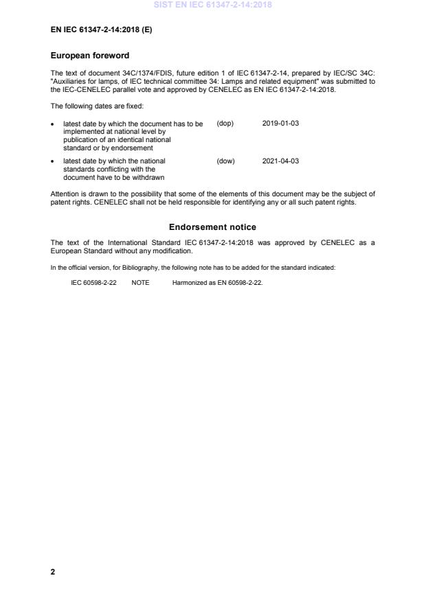 SIST EN IEC 61347-2-14:2018 SIST EN IEC 61347-2-14:2018 - Page 4 preview