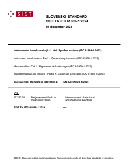 EN IEC 61869-1:2024 - BARVE - Page 1 preview