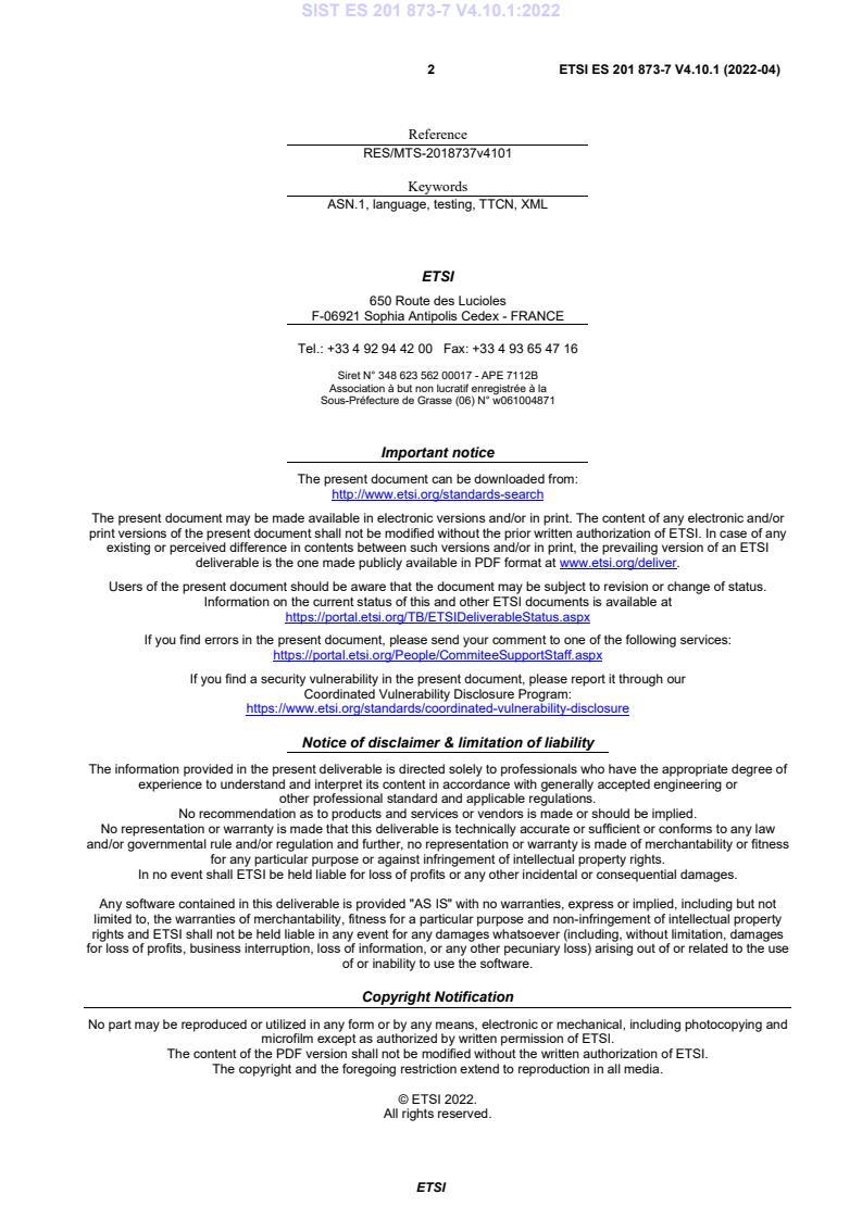 SIST ES 201 873-7 V4.10.1:2022 SIST ES 201 873-7 V4.10.1:2022 - Page 4 preview