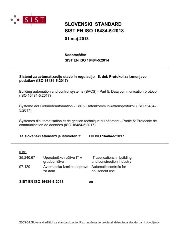 EN ISO 16484-5:2018
