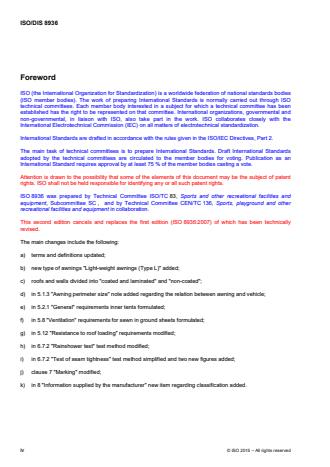 ISO 8936:2017 ISO 8936:2017 - Awnings for leisure accommodation vehicles -- Requirements and test methods - Page 4 preview