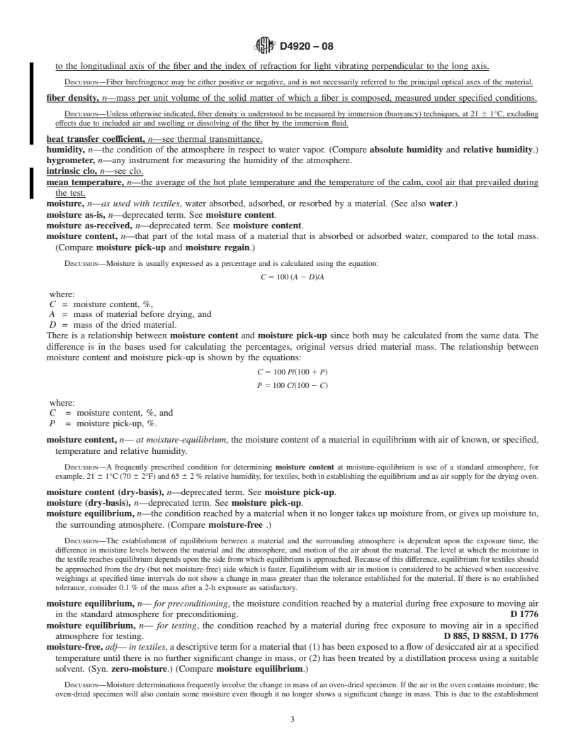 REDLINE ASTM D4920-08 - Standard Terminology Relating to  Conditioning, Chemical, and Thermal Properties