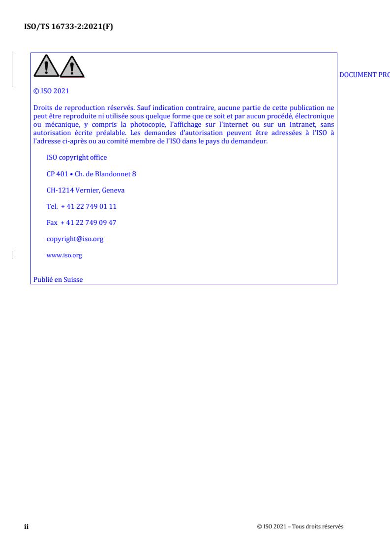 ISO/TS 16733-2:2021 REDLINE ISO/TS 16733-2:2021 - Fire safety engineering — Selection of design fire scenarios and design fires — Part 2: Design fires
Released:6/4/2021 - Page 2 preview