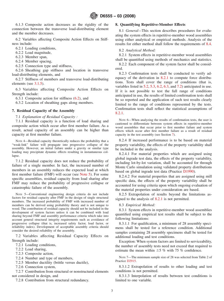 ASTM D6555-03(2008) - Standard Guide for Evaluating System Effects in Repetitive-Member Wood Assemblies