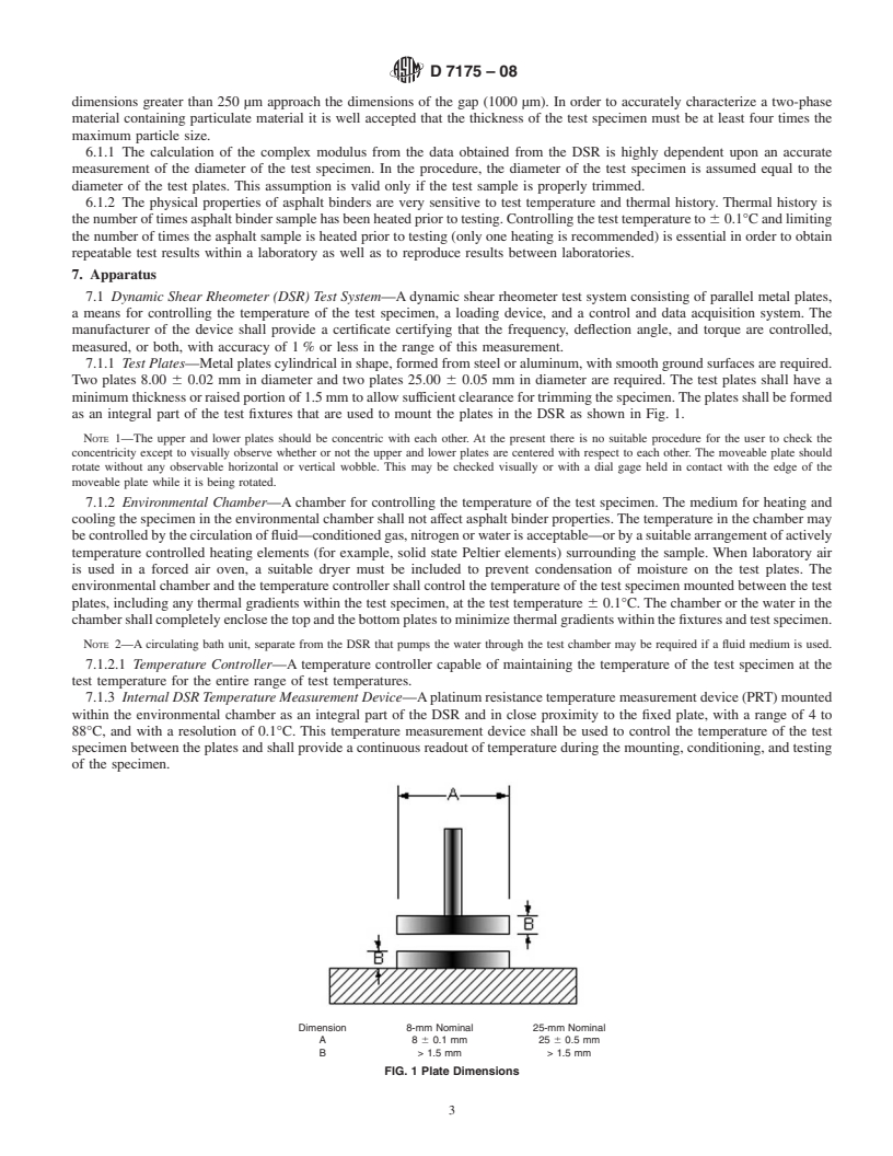 REDLINE ASTM D7175-08 - Standard Test Method for Determining the Rheological Properties of Asphalt Binder Using a Dynamic Shear Rheometer