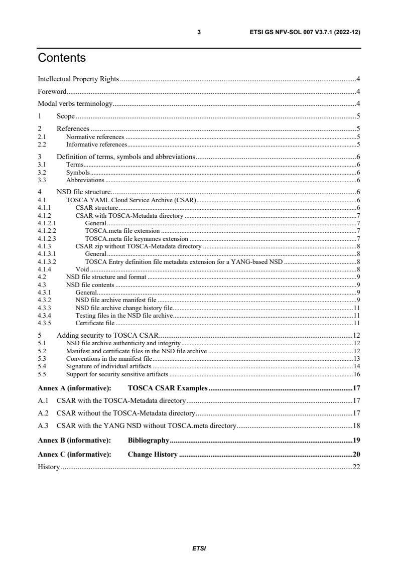 ETSI GS NFV-SOL 007 V3.7.1 (2022-12) - Network Functions Virtualisation (NFV) Release 3; Protocols and Data Models; Network Service Descriptor File Structure Specification