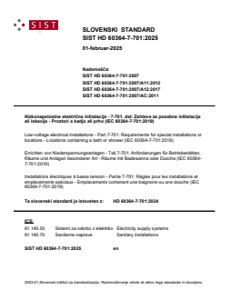 HD 60364-7-701:2024 HD 60364-7-701:2025 - Page 1 preview