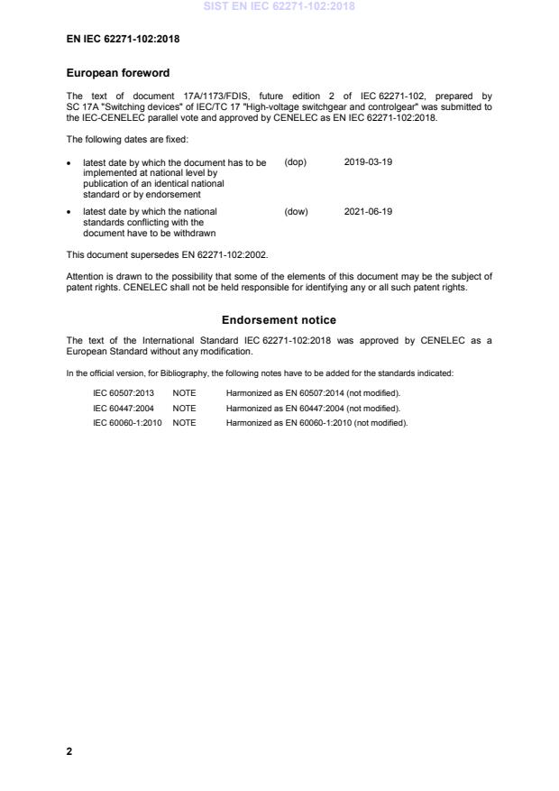 SIST EN IEC 62271-102:2018 SIST EN IEC 62271-102:2018 - BARVE - Page 4 preview