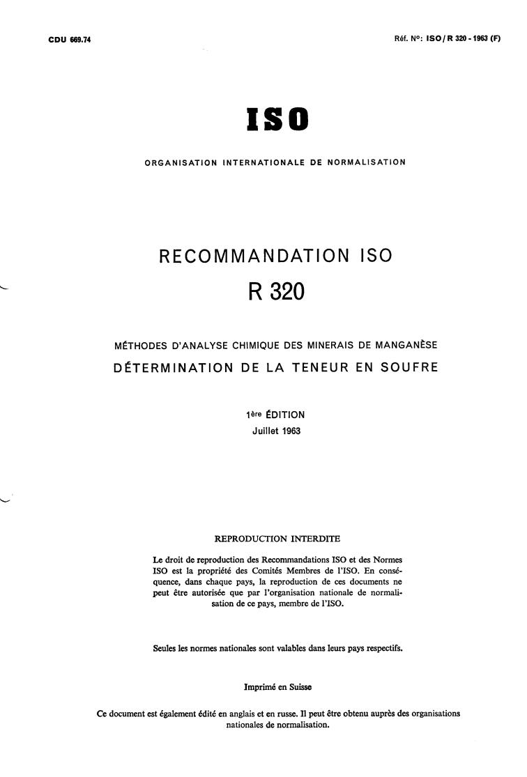 ISO/R 320:1963 - Title missing - Legacy paper document
Released:1/1/1963