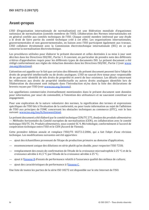 ISO 10272-2:2017 ISO 10272-2:2017 - Microbiologie de la chaîne alimentaire -- Méthode horizontale pour la recherche et le dénombrement de Campylobacter spp. - Page 4 preview