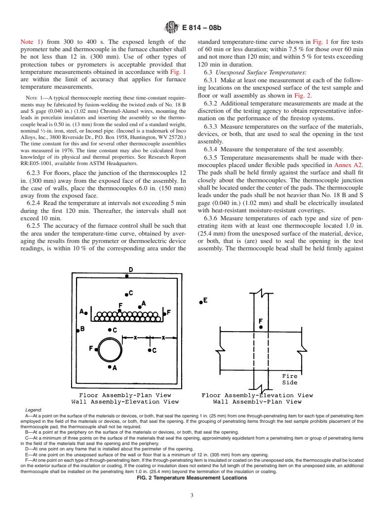 ASTM E814-08b - Standard Test Method for  Fire Tests of Penetration Firestop Systems