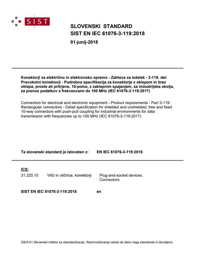 EN IEC 61076-3-119:2018