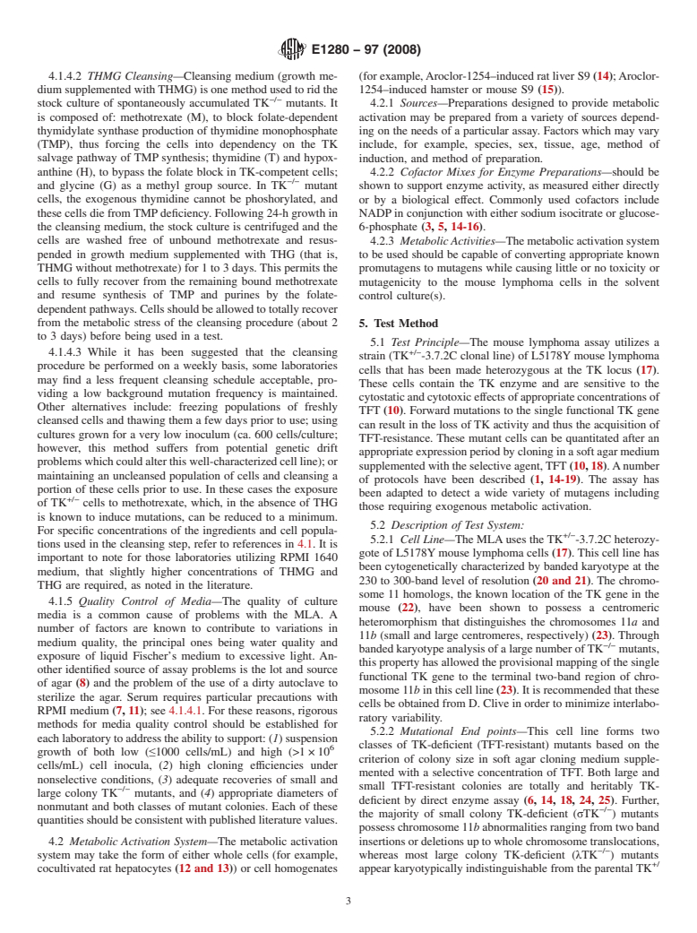 ASTM E1280-97(2008) - Standard Guide for Performing the Mouse Lymphoma Assay for Mammalian Cell Mutagenicity (Withdrawn 2015)